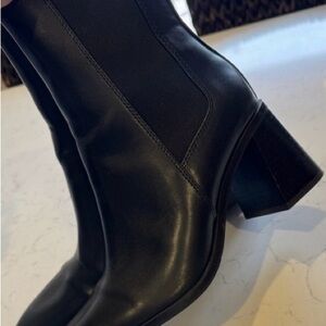 Zara Elegant Black Heeled Boots